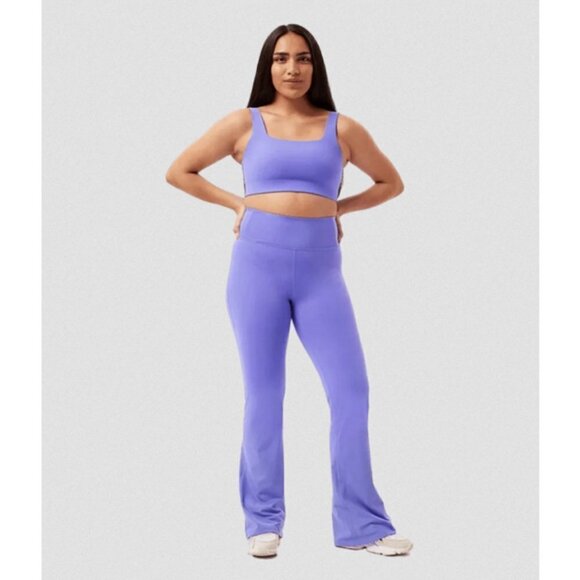 💕GIRLFRIEND COLLECTIVE💕 Compressive Flare Legging Wild Iris Purple Large L NWT - Picture 2 of 12